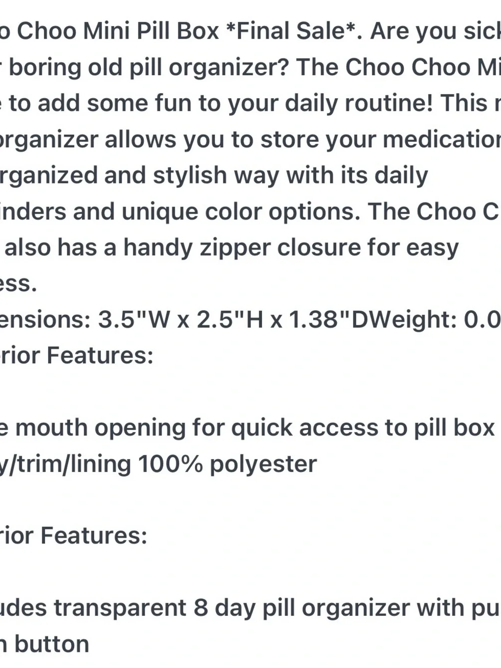 lug Quilted Blue & Gray Pill case